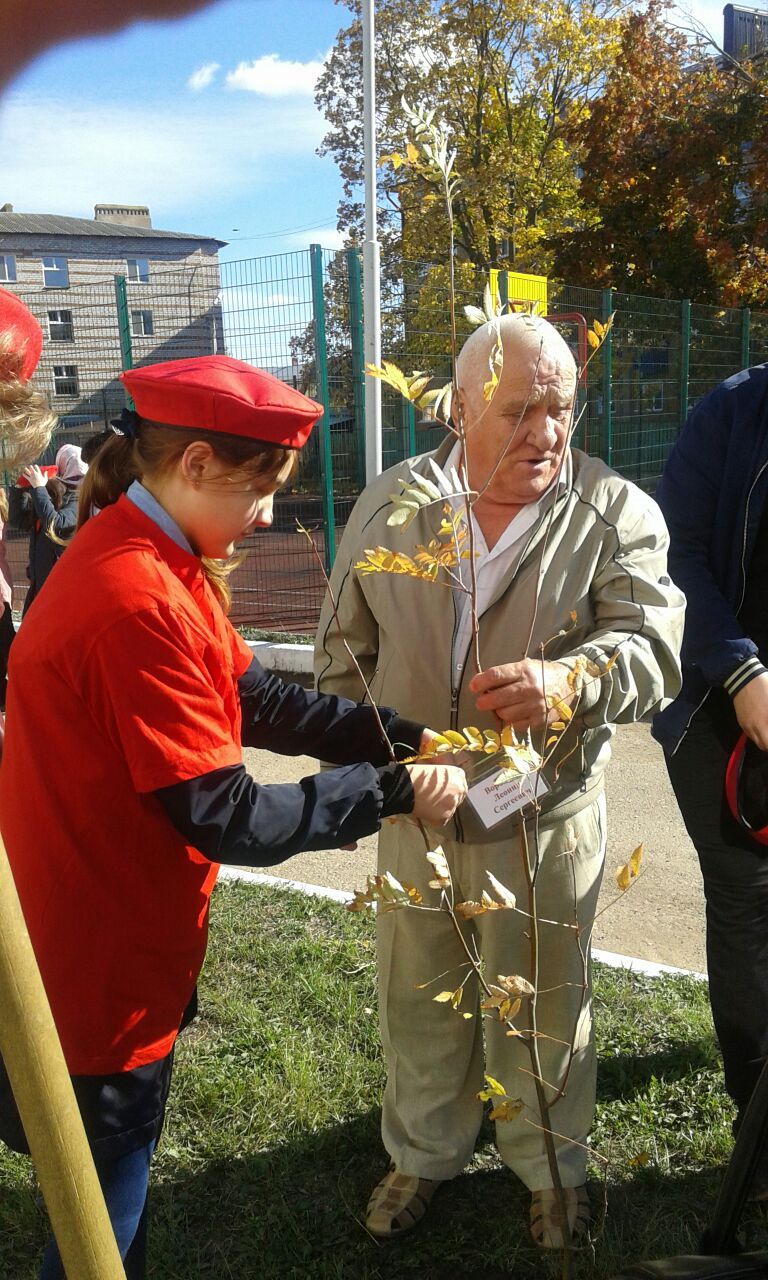 Ученики Уруссинской школы заложили Аллею ветеранов