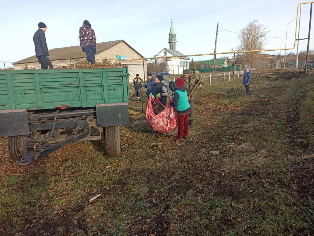 Бяйрякинцы навели в селе чистоту