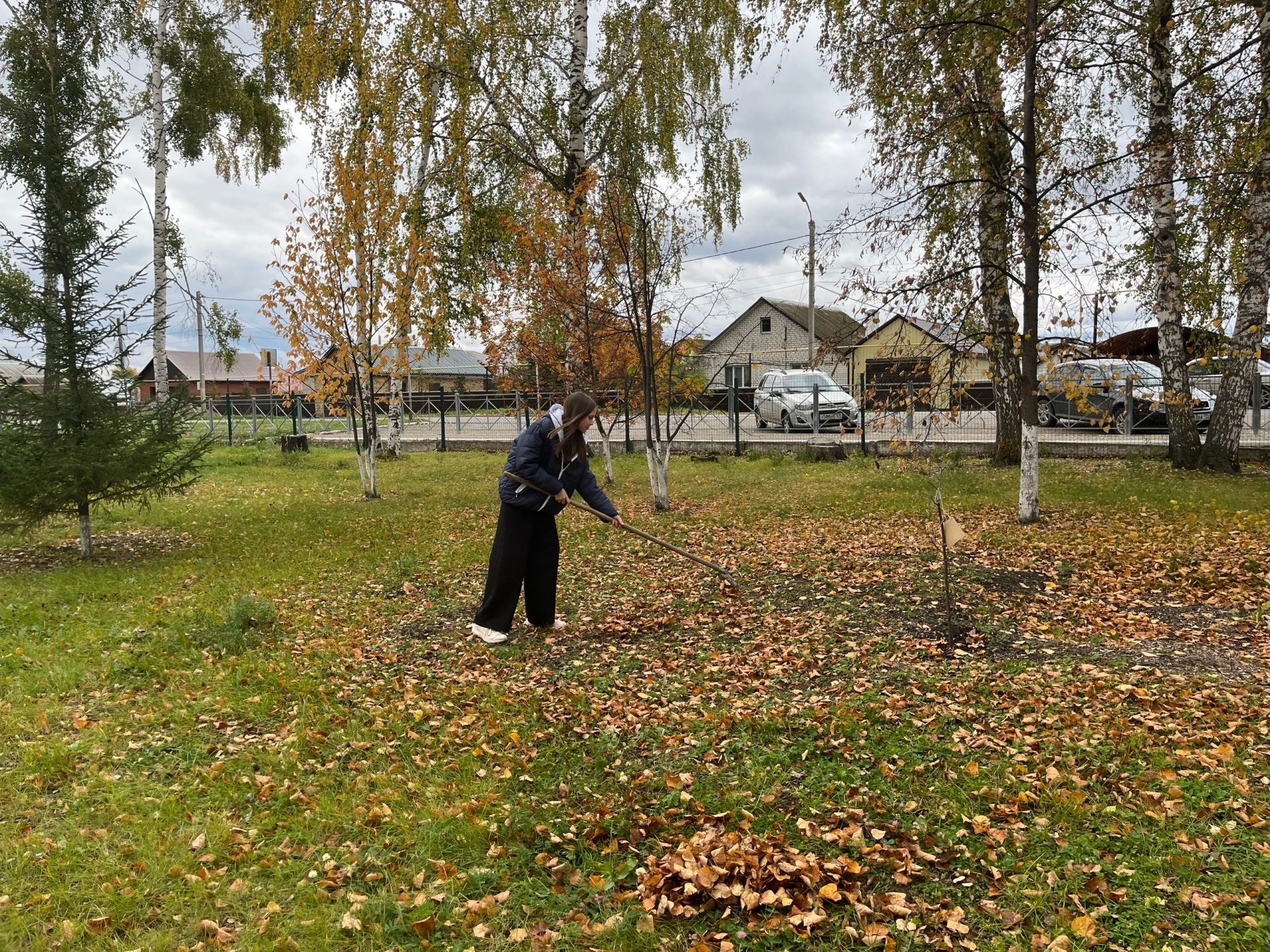 Уборка на пришкольной территории: вклад юных экологов