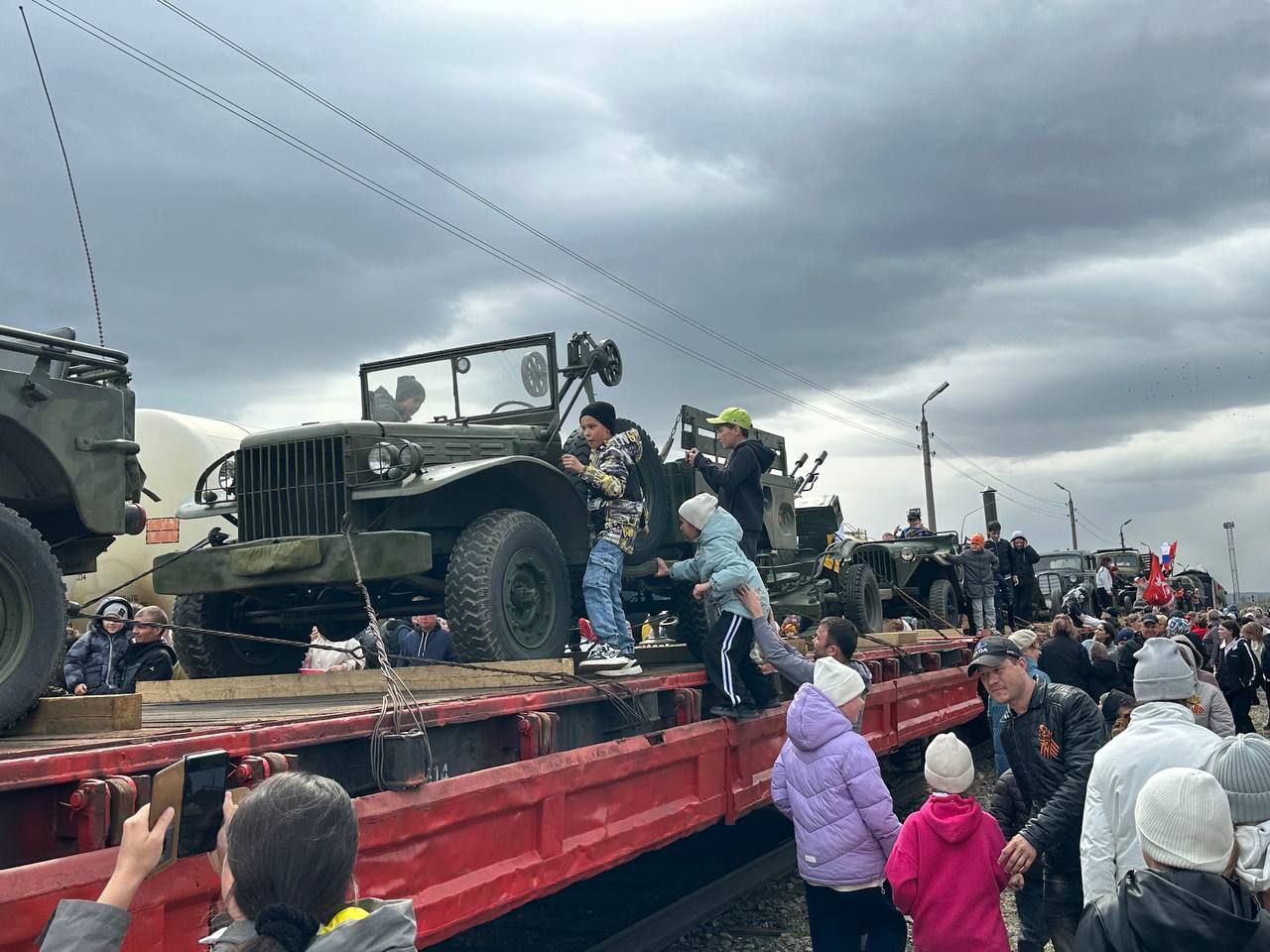 Уруссу встретил «Поезд Победы»