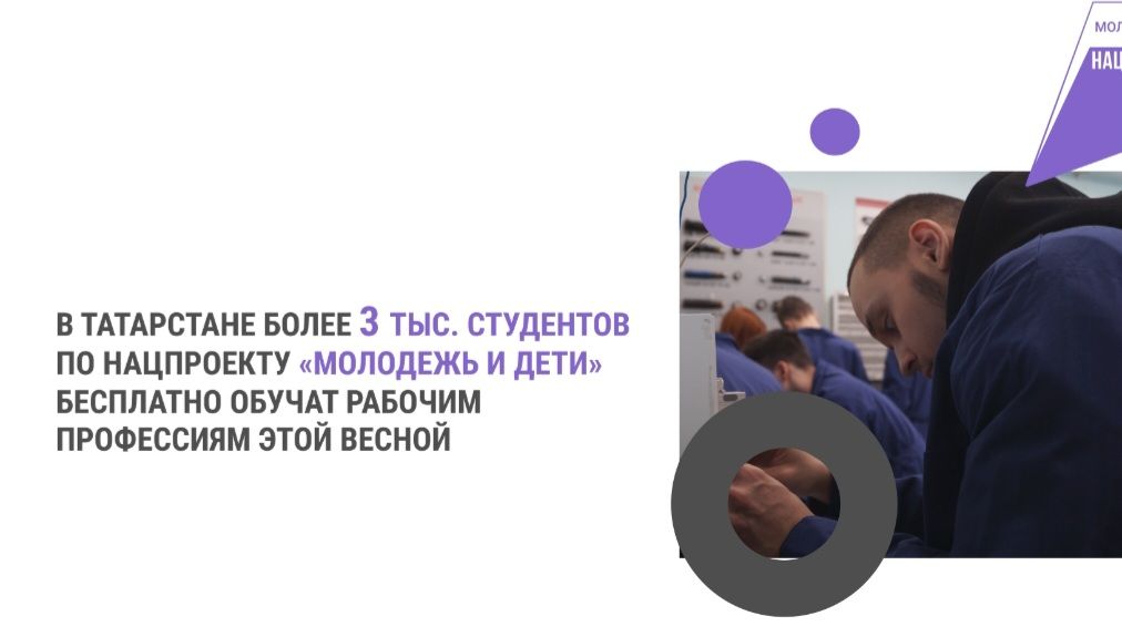 В РТ по нацпроекту более 3 тыс. студентов бесплатно обучат рабочим профессиям