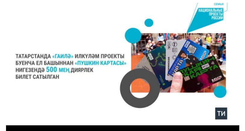 Татарстанда ел башыннан «Пушкин картасы» белән 500 меңгә якын билет сатылган