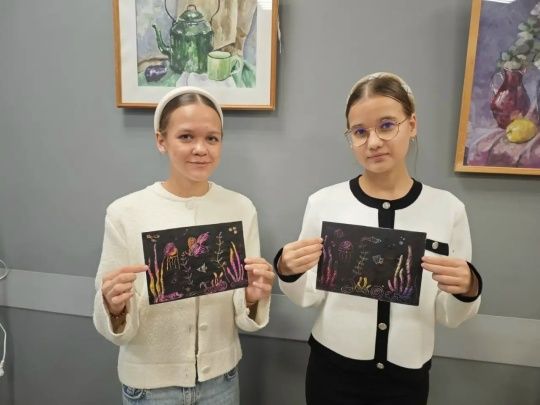 Археология цвета: юные художники ДШИ раскрыли тайны граттажа