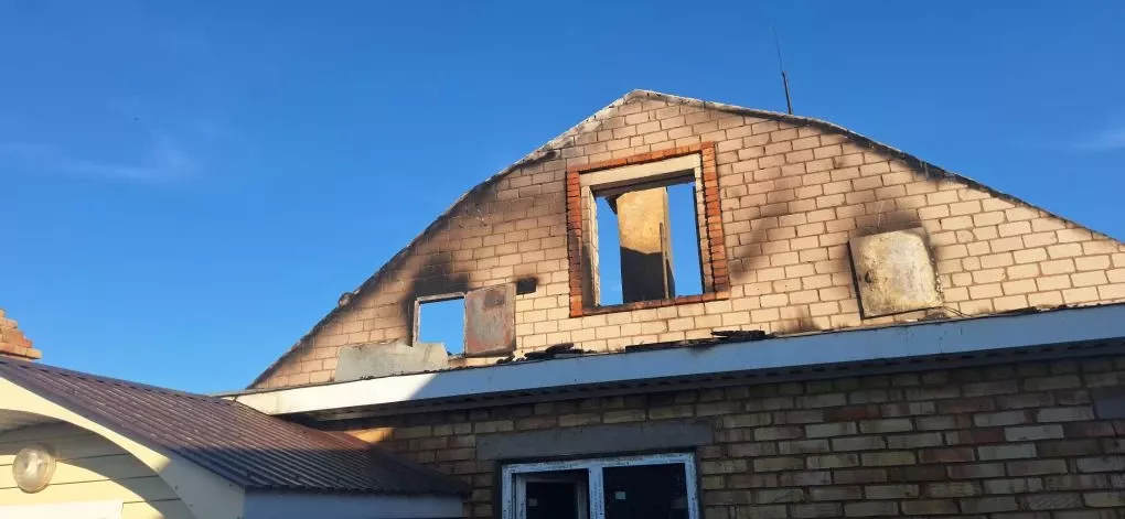 В Малых Уруссу произошел пожар