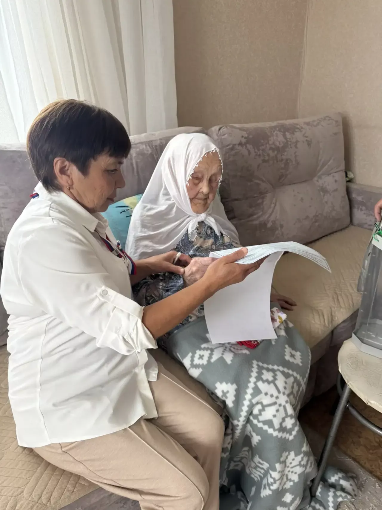 107-летняя участница ВОВ выполнила свой гражданский долг