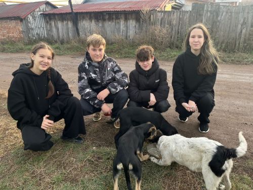 Уруссинские школьники помогают животным