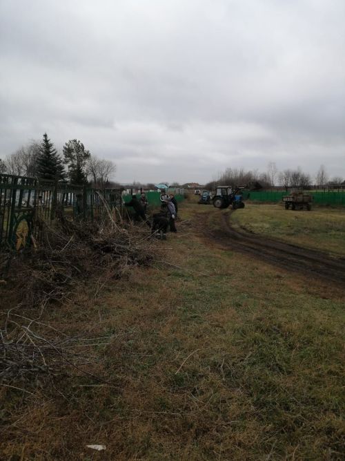 Сельчане организовали субботник