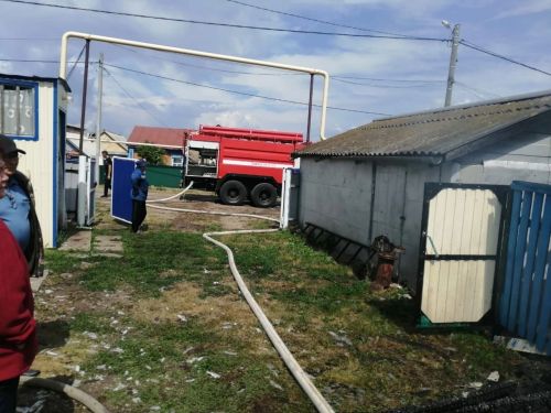 В селе Байряка огнём уничтожена баня