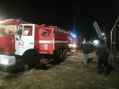 В Уруссу вновь случился пожар в частном секторе