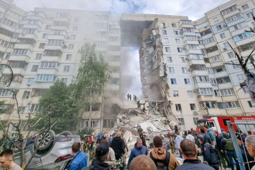 В Белгороде обрушился целый подъезд девятиэтажного дома