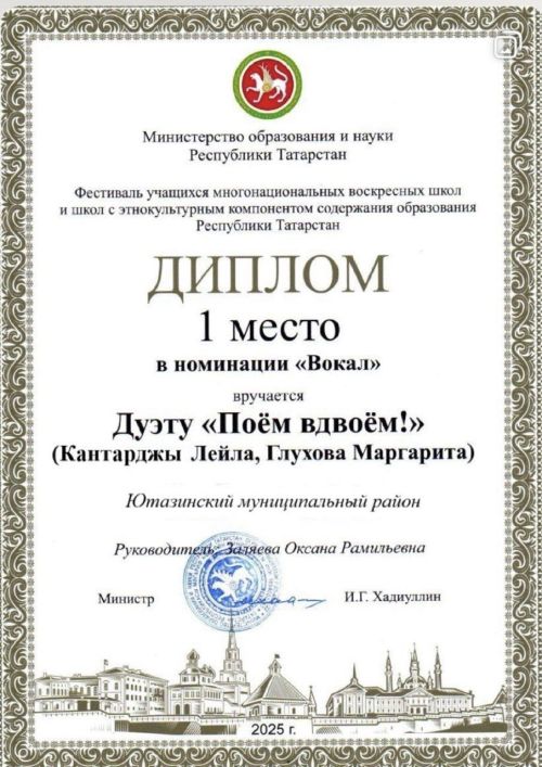 Маргарита Глухова и Лейла Кантарджы стали победителями  республиканского фестиваля