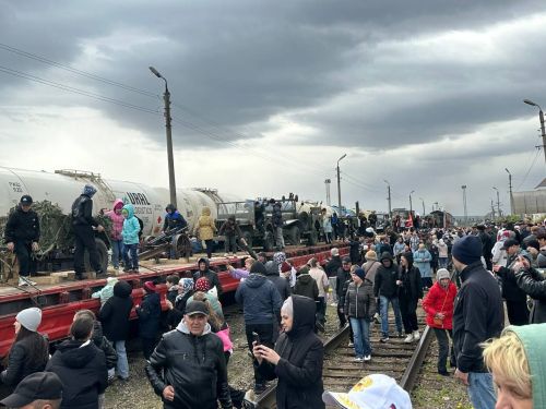 Уруссу встретил «Поезд Победы»