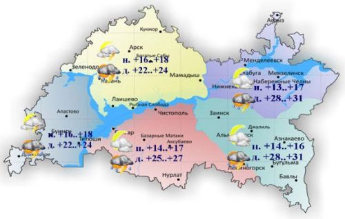 Прогноз погоды на 11 июня