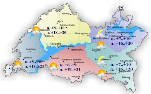 Прогноз погоды на 23 июня