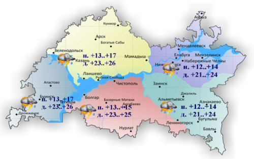 Погода на 4 июля: облачно, дождь, грозы