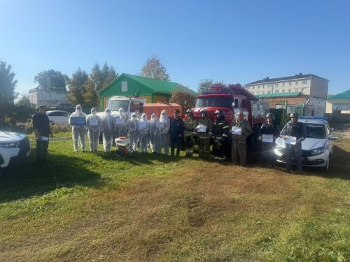 В Ютазинском районе прошли учения по ликвидации условного очага ящура
