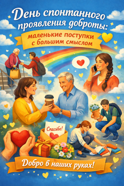 День спонтанного проявления доброты: маленькие поступки с большим смыслом
