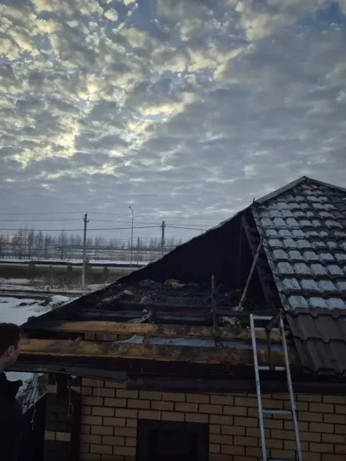 Сегодня в  Абсалямово произошел пожар