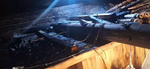В Малых Уруссу произошел пожар