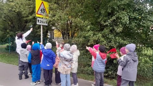 Маленькие пешеходы учатся большой безопасности