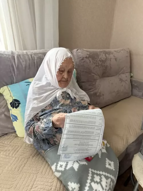 107-летняя участница ВОВ выполнила свой гражданский долг