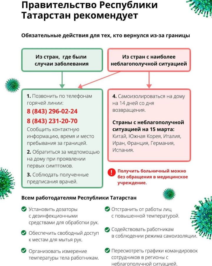 Правительство Татарстана предложило схему каникул при коронавирусе для работодателей
