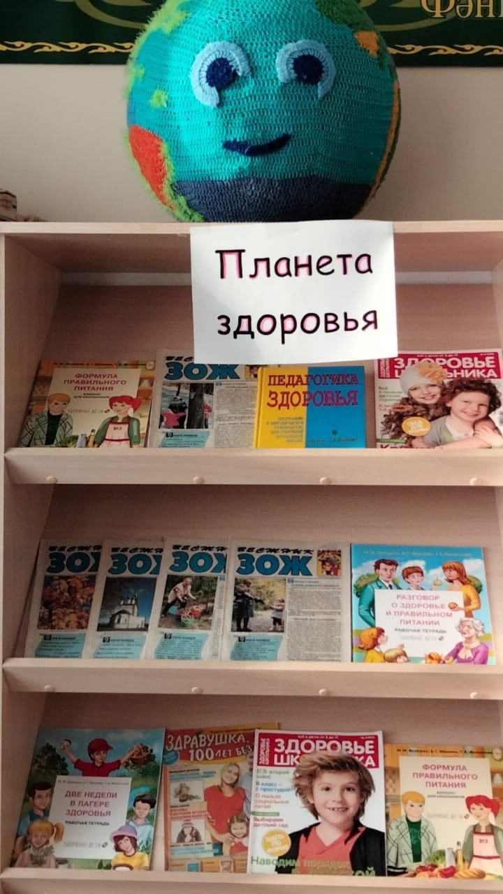 В библиотеке Уруссинской гимназии&nbsp;открылась книжная выставка "Планета здоровья"