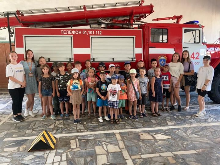 Сегодня ребята посетили Пожарную часть 42 Ютазинского муниципального района