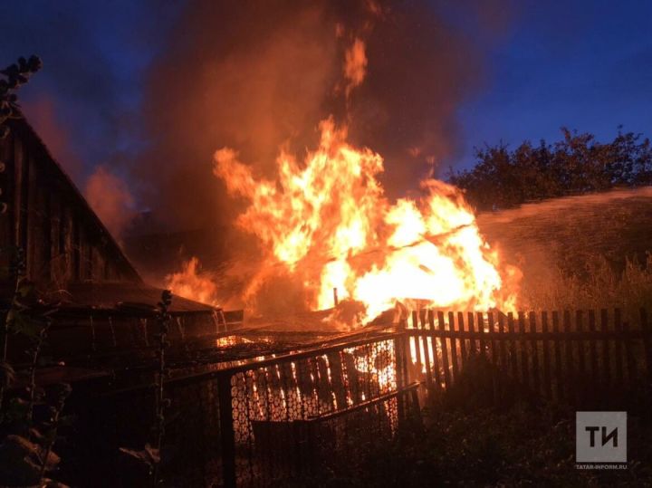 В Зеленодольске сгорел частный, двое мужчин погибли