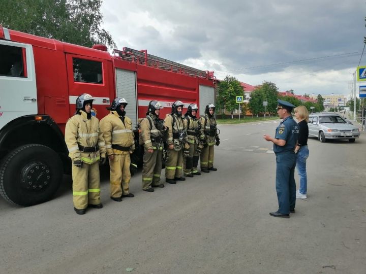 Пожарные учения прошли в Уруссу