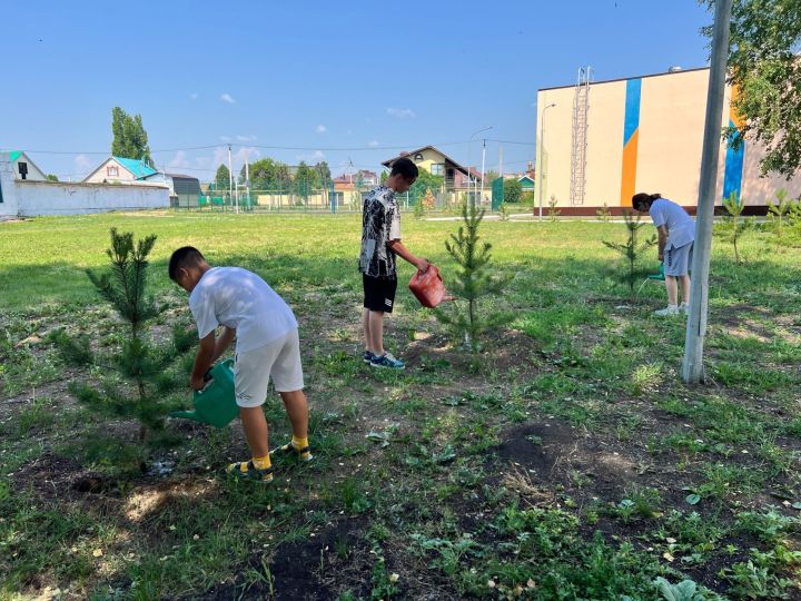 Уруссинские школьники плодотворно завершили смену трудового лагеря