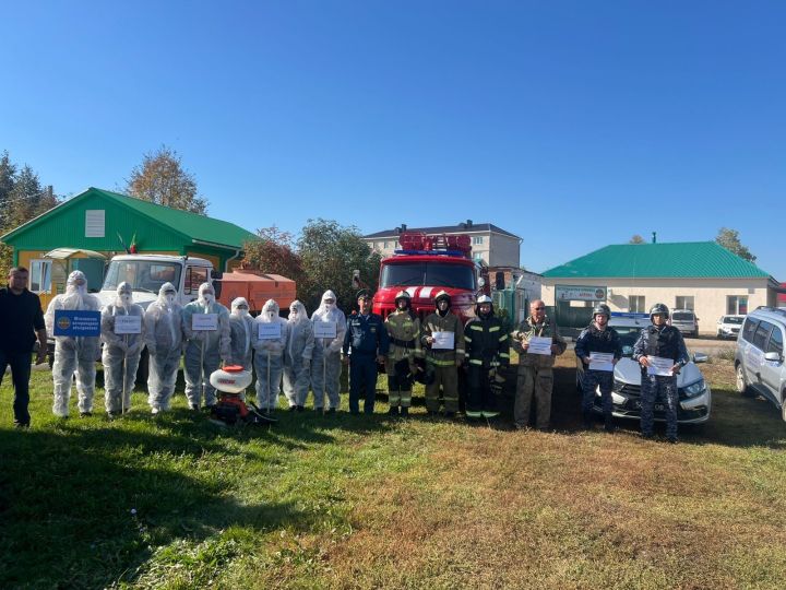 В Ютазинском районе прошли учения по ликвидации условного очага ящура