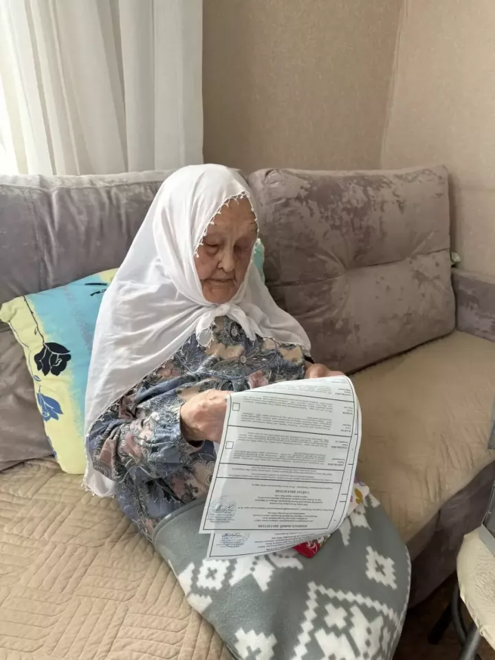 107-летняя участница ВОВ выполнила свой гражданский долг