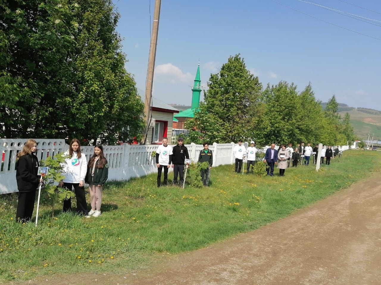 Ютазинские активисты школьного лесничества посадили деревца