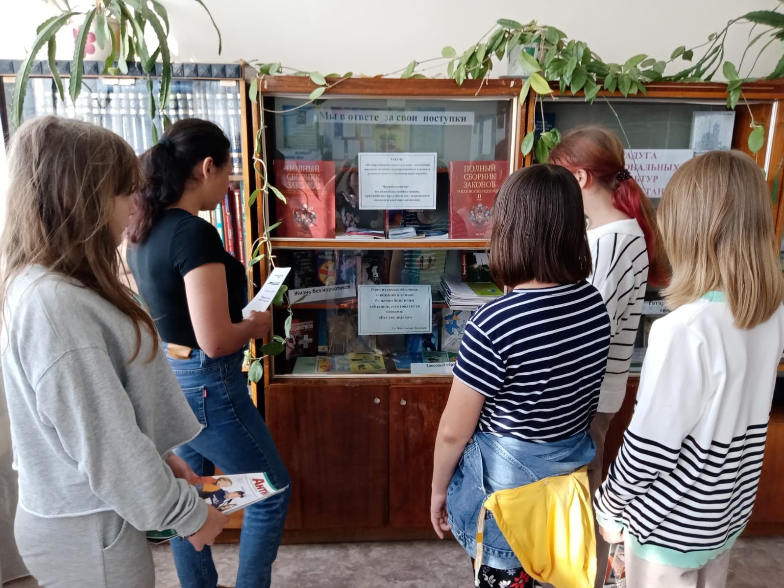 В Каракашлинской сельской библиотеке провели профилактическую беседу «Наркомания – шаг в бездну!»