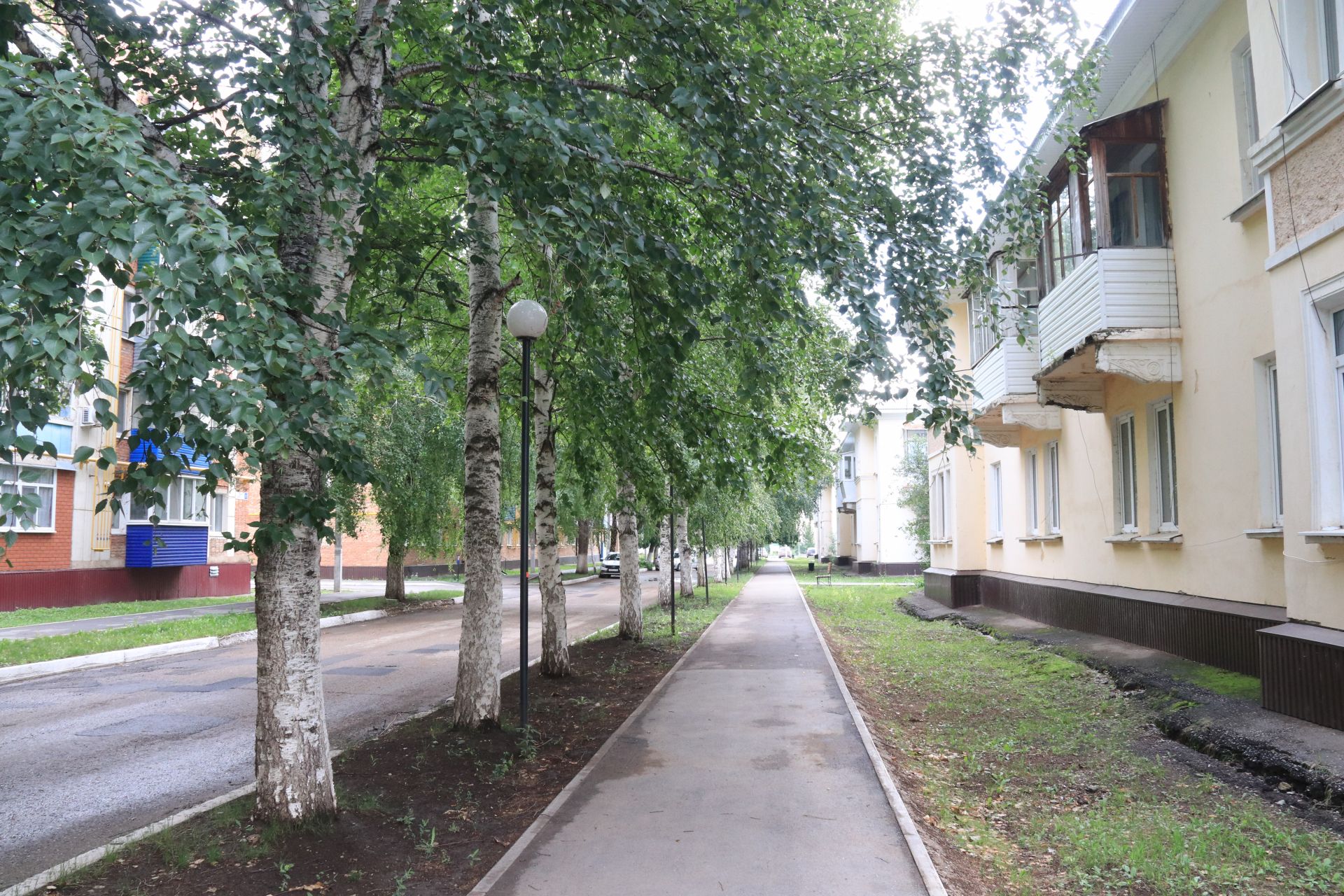 В Уруссу строится новый тротуар