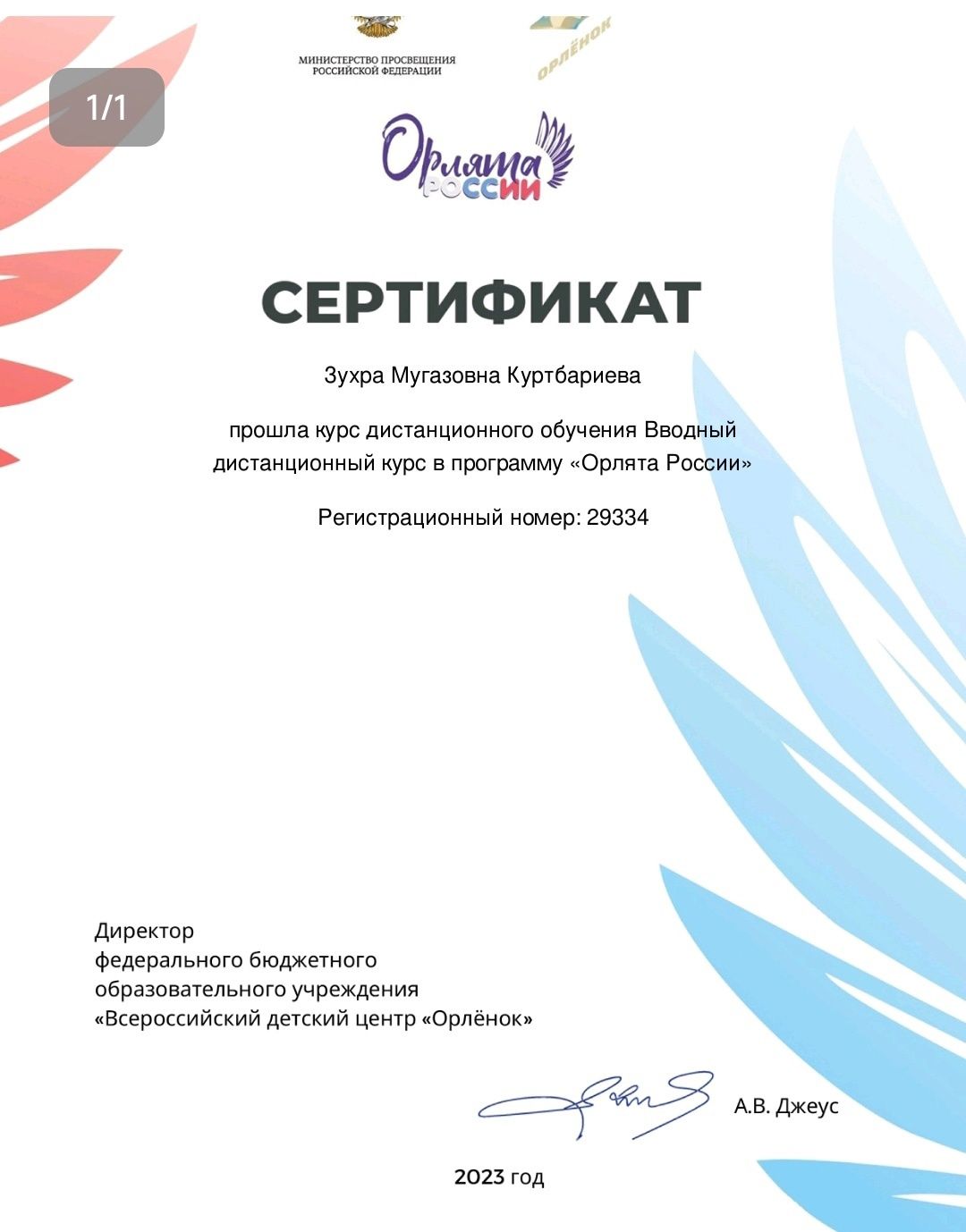 Педагоги, ребята и родители гимназистов обучаются во Всероссийском детском центре «Орлёнок»