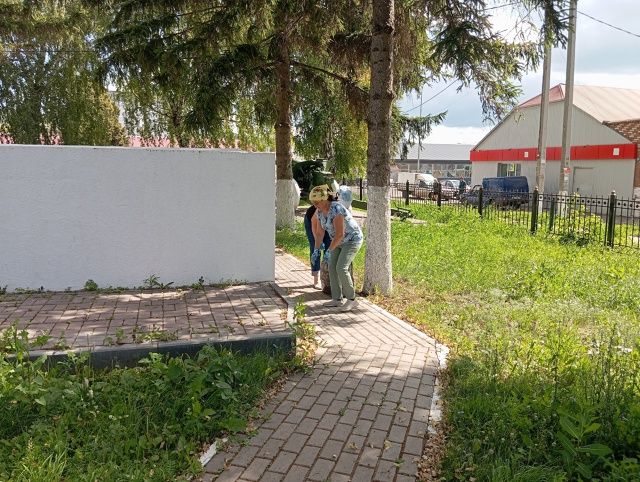 Субботник на территории парка и обелиска