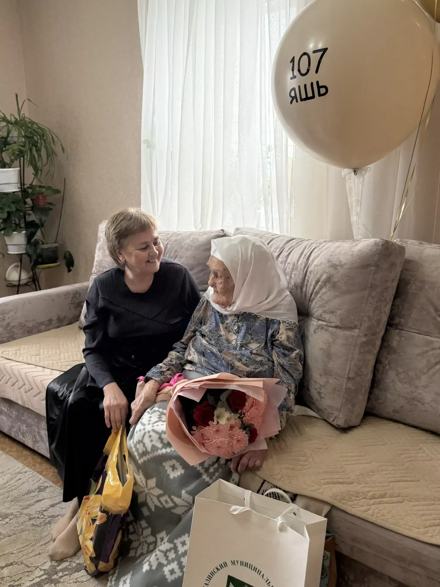 Долгожительница, участница Великой Отечественной войны  Мухтарама Хаертдинова из села Ютаза встретила 107-ую весну