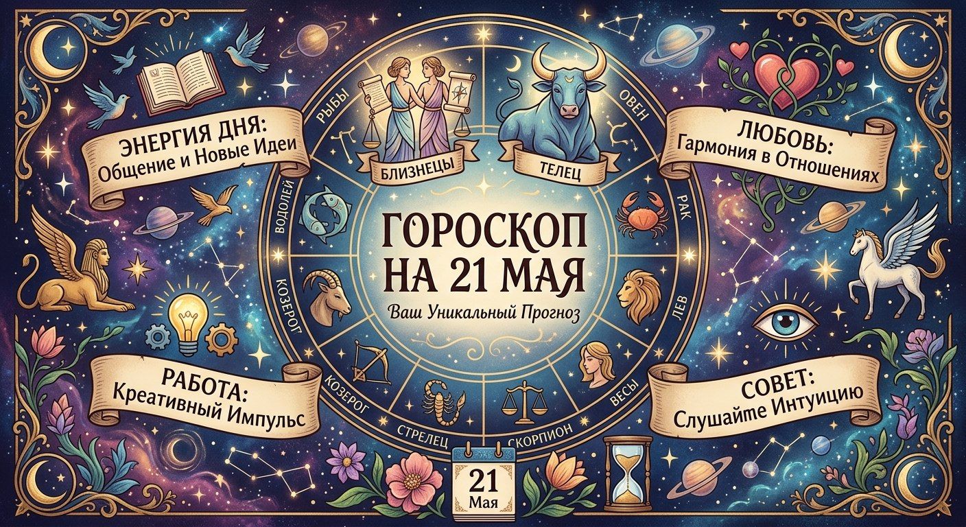 Гороскоп на 21 мая: день новых возможностей и неожиданных поворотов