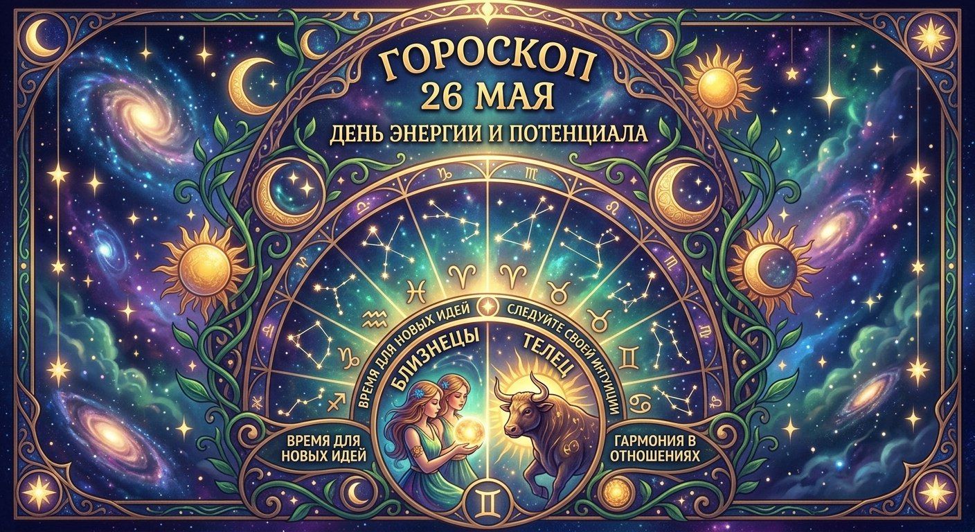 Гороскоп на 26 мая: звёзды зовут к новым свершениям!
