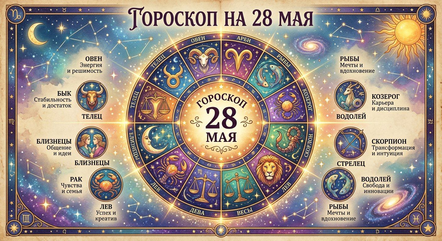 Гороскоп на 28 мая: день возможностей и тонких решений