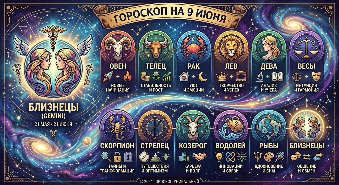 Гороскоп на 9 июня