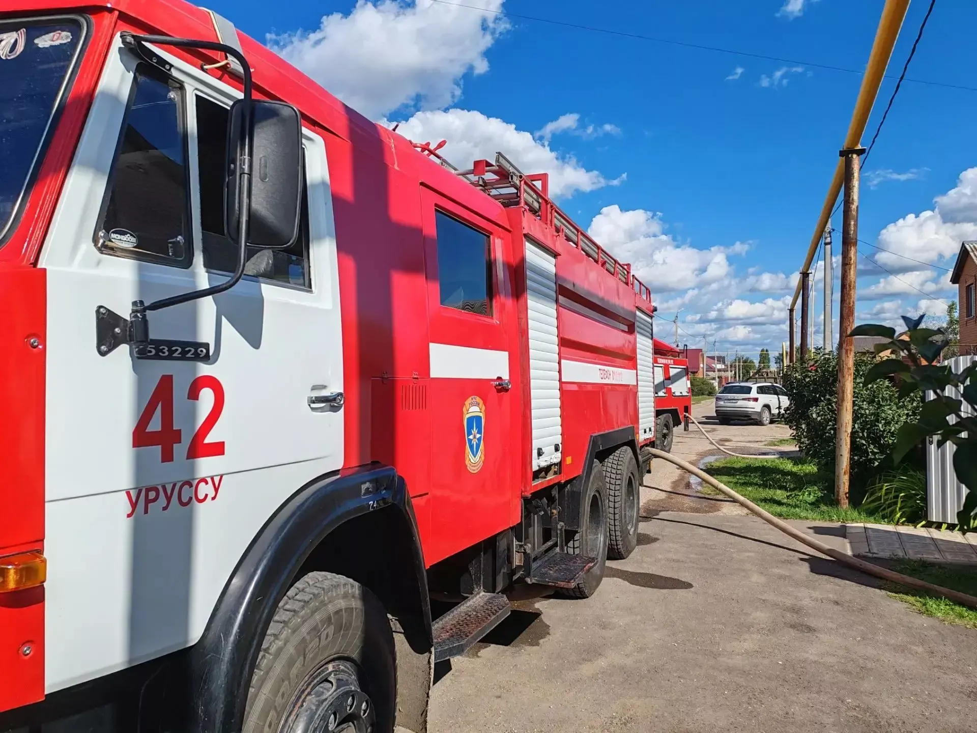 Утренний пожар в Уруссу ликвидирован