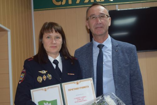 Стражи порядка района принимали поздравления по случаю своего профессионального праздника