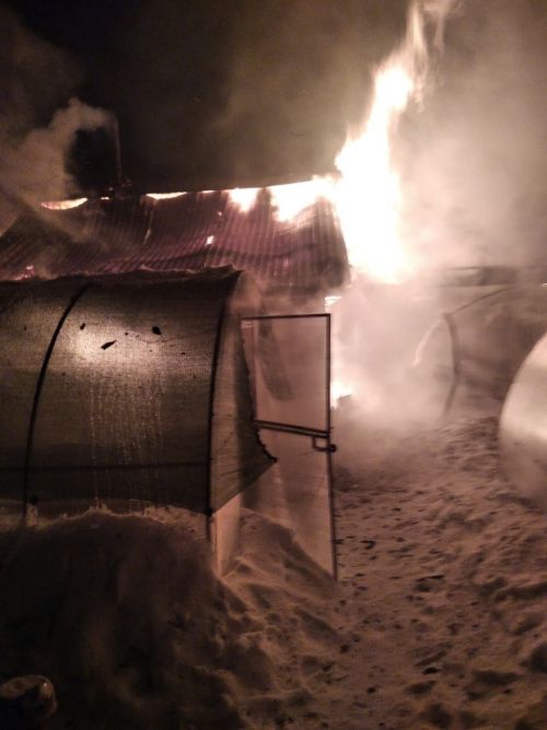 На улице Шарипова случился пожар