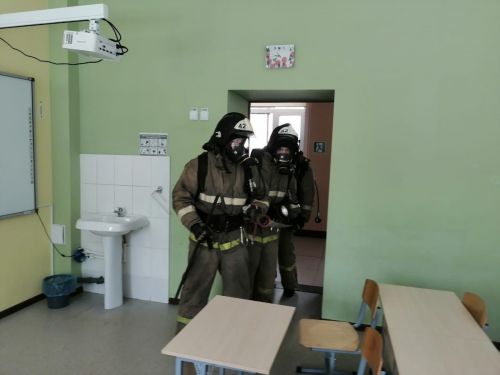 Пожарные учения прошли в Уруссу