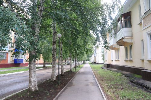 В Уруссу строится новый тротуар