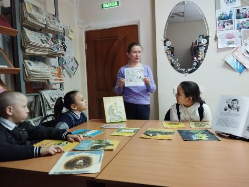 В Акбашской сельской библиотеке прошел библиотечный урок, посвящённый творчеству Николая Сладкова