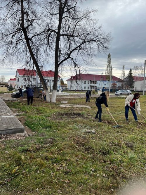Работники культуры Ютазинского района вышли на общепоселковый субботник